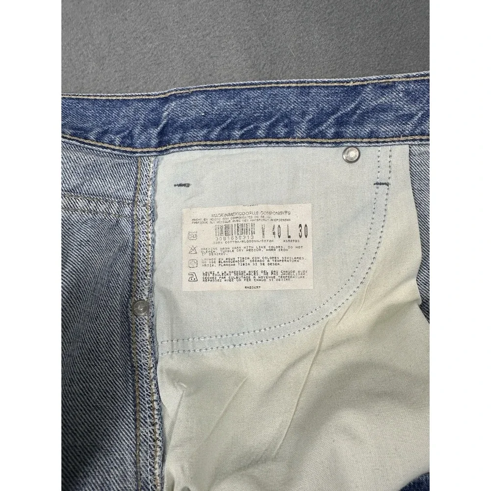 VTG 90s Y2K Dickies Carpenter Jeans Mens 38x30 Blue Denim Workwear Utility Pants